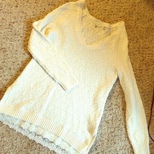 Anthropologie Lace Tunic Sweater